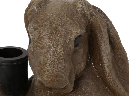 Hand Crafted Rabbit Umbrella Base With Playful Design - Light Brown