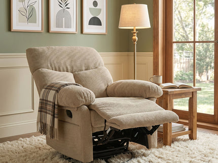 Swivel Rocker Recliner Chair With Manual Recline For Living Room