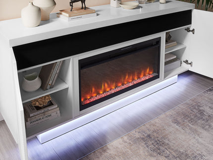 Alessia - Electric Fireplace With Multi Color LED And Flame Settings