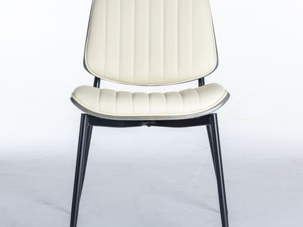 Dining Chairs (Set of 2) Mid-Century Modern Retro Chair With Walnut Bentwood Back Upholstered Seat Metal Legs Adjustable Foot For Kitchen Dining Room Chairs