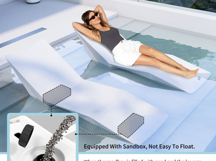 S - Shaped Pool Lounger, Ergonomic Design