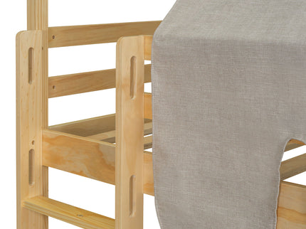 Loft Bed With House Shaped Frame And Tent