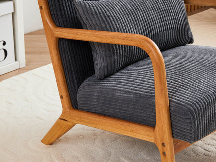 Accent Arm Chair With Pillow Upholstered