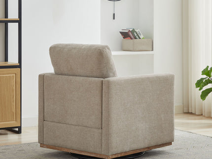 Square Upholstered Swivel Accent Chair