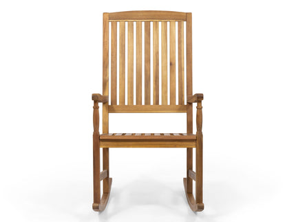 Muse - Outdoor Acacia Rocking Chair With Slat Design - Teak