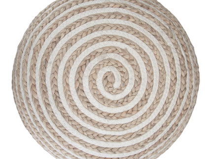 Yolanda - Round Pouf - Natural