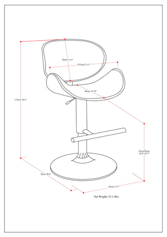 Marana - Multifunctional Handcrafted Bentwood Adjustable Swivel Bar Stool