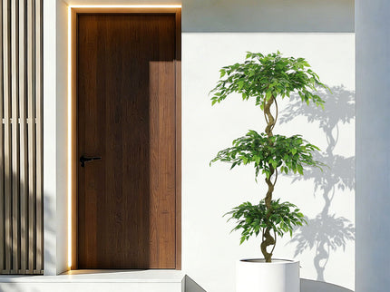 Artificial Ficus Tree With Pot For Home Decor Indoor Plant - Green