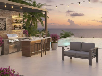 All-Weather Patio Loveseat With Thick Cushions
