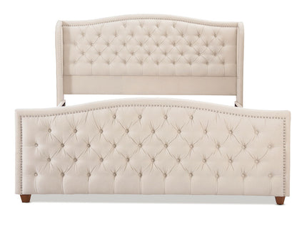 Marcella - Upholstered Shelter Headboard Bed Set