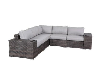 Rattan Sectional Sofa Set With Cushions