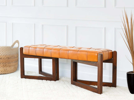 Riley - Bench - Brown / Rustic / Tan