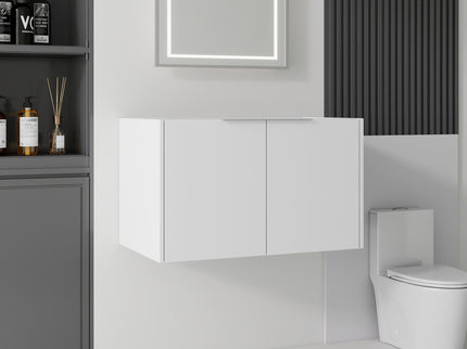 Floating Bathroom Vanity Cabinet With Soft Close Double Doors, Spacious Interior Storage, Wall Mounted, Cabinet Only