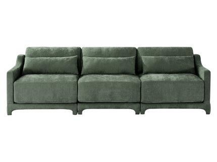 Elegant Sofa With Ergonomic Design And Lumbar Pillows