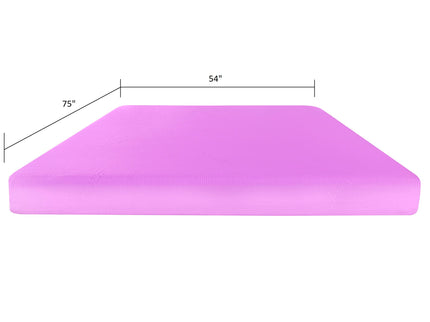 6" Gel Memory Foam Mattress In A Box With Aloe Vera Cover - Pink - Full