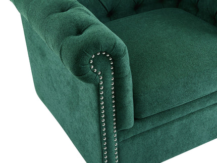 Chesterfield Style Swivel Club Chair With Button Tufted