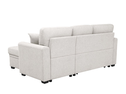 Upholstered Sectional With Pull Out Bed And Chaise Storage