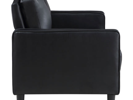 Ruth - 2 Piece Track Arm Sofa Set With Cushions - Black