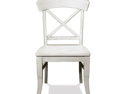 Harola - Cross-Back Dining Side Chairs In (Set of 2) - Smoky White