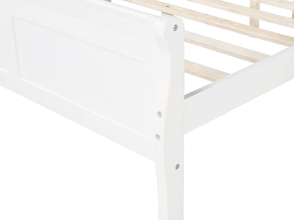Platform Bed Frame Mattress Foundation Sleigh Bed With Headboard / Footboard / Wood Slat Suppor