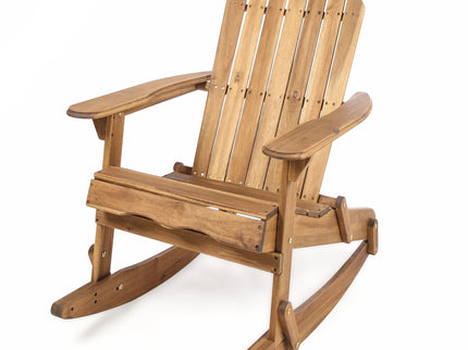 Outdoor Adirondack Rocking Chair With Hand Crafted Details