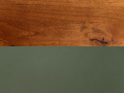 72" High 5 Shelf Bookcase - Sage Green And Fruitwood