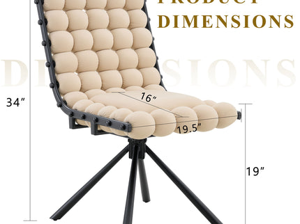 Puffy Bubble, Ball Chain Dining Chairs For Dining Room (Set of 2)