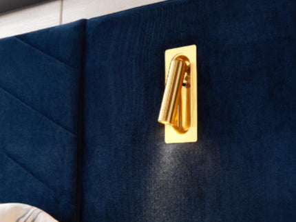 Upholstered Bed Frame With Vertical Channel Tufted Wingback Headboard