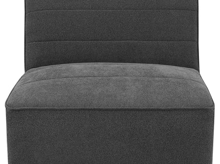 Manhattan - Swivel Tufted Chair Armless Accent Chair, 360 Degree Swivel Base - Charcoal