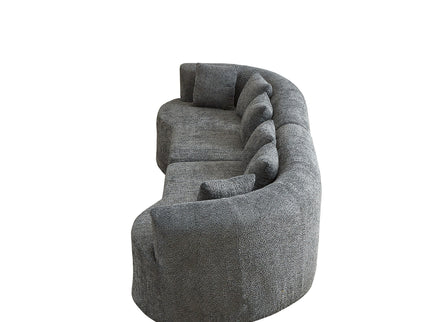 Curved Sectional Sofa With 6 Pillows