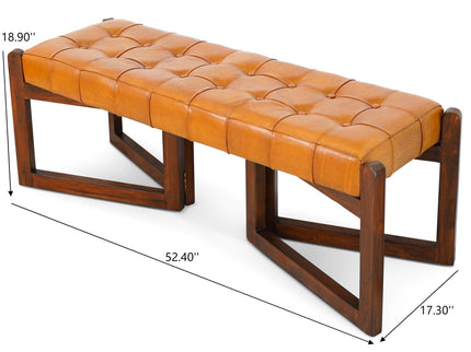 Riley - Bench - Brown / Rustic / Tan