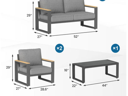 Modern Outdoor Sofa Set With Coffee Table