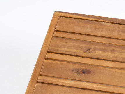 Mythical - Square Outdoor Coffee Table With Frame And Slat Top - Teak