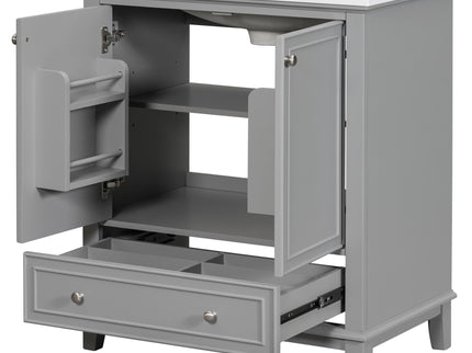 Modern Bathroom Vanity With Sink Combo, Multi Functional Cabinet With Doors And Drawer