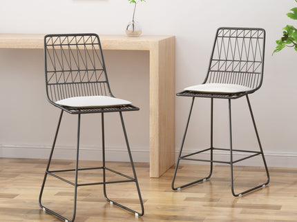 Yearning - Iron Counter Stool With Water Resistant Cushion