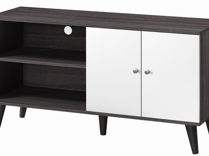 Amidon - TV Stand, With 2 Storage Shelves And 1 Cabinet