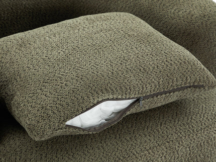 360° Swivel Barrel Sofa Chair With Throw Pillow, Upholstered Accent Chair