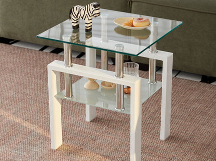 Tempered Glass Table With Storage