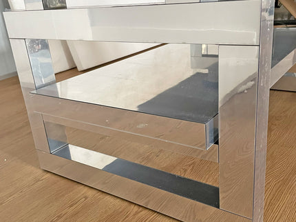 Square Coffee Table For Living Room - Silver