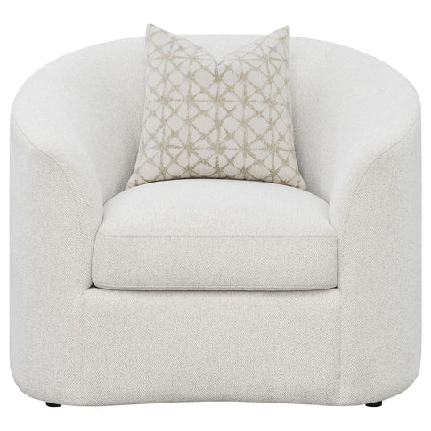 Rory - Sloped Arms Chair With Pillow - White