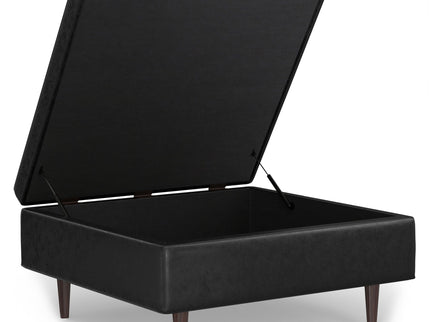 Shay - Large Square Coffee Table Storage Ottoman Mid-Century Style