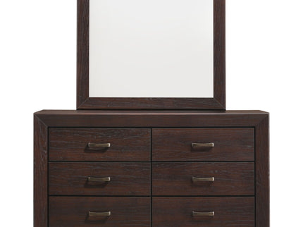 Holmgren - 6 Drawer Dresser With Mirror - Dark Coffee