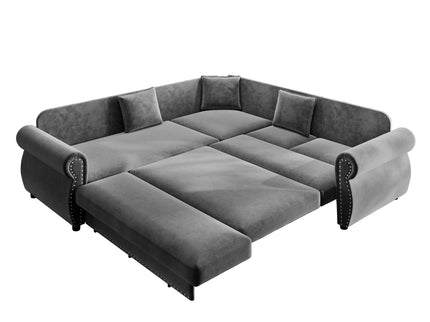 L-Shaped Sofa Couch With Pull-Out Bed