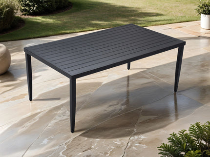 Outdoor Patio Dining Table With Tapered Feet & Umbrella Hole