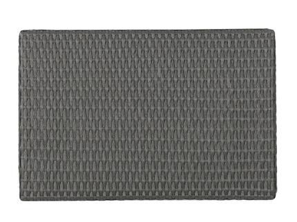 Outdoor Wicker Table With Rectangular Tabletop - Gray