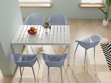 4 Pack Lounge Chair Set With Long Table
