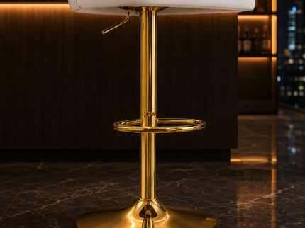 Adjustable Swivel Bar Chair With High Back Support