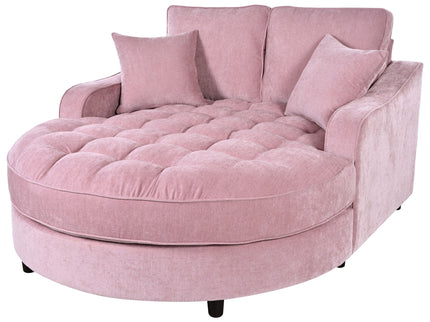Modern Chaise Lounge Upholstered Sofa Couch With Tufted Seat And Detachable Pillows For Living Room