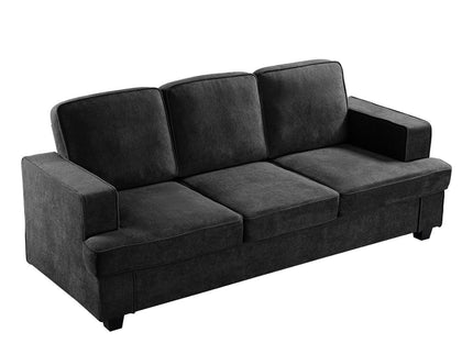 Modern Sofa, Comfortable 3 Seater Couch With Deep Seating, Loose Back Cushions, Wide Arms