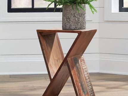 Accent Table Geometric Design - Natural